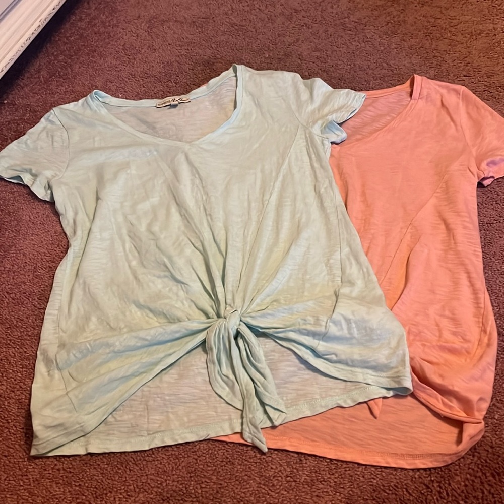 2 Express T shirts, Light blue and pink, Both Size M, Only Worn once